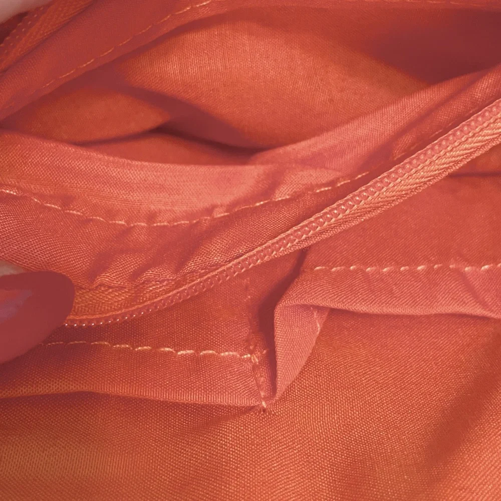 Kim Rogers Orange Woven Paper Straw Shoulder Bag Crossbody Silver Chain Straps